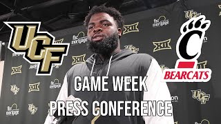 UCF Football DT Lee Hunter Press Conference  Cincinnati Week ⚔️🏈 [upl. by Mic]