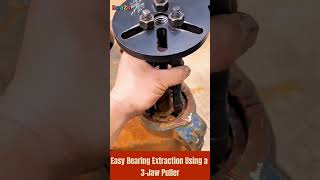 Amazing Easy Bearing Extraction Using a 3Jaw Puller tool shorts [upl. by Ayhtin]