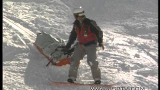 Snowboarder Breaks Leg in Back Country  Insane Cliff Jump [upl. by Edelstein]