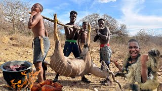 HADZABE CATCH MONSTER ANTELOPE FOR DINNER IN 2024 [upl. by Htur451]