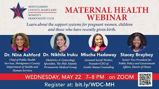 WDC Maternal Health Webinar [upl. by Pomfret761]