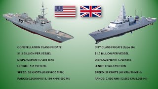 Battle of Next Generation Frigates Constellation Class Frigate vs Type 26 Frigate [upl. by Doralyn858]