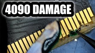 4090 Graphics card PCIE Connector Pin damage Repair [upl. by Arikahs]