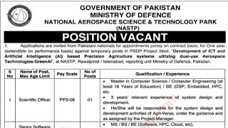 National Aerospace Science and Technology Park Rawalpindi Jobs 2024 Online Apply NASTP MOD Latest [upl. by Shira]