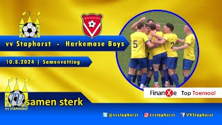 vv Staphorst  Harkemase Boys  1082024  Finanxe Toptoernooi  Samenvatting [upl. by Fonville]