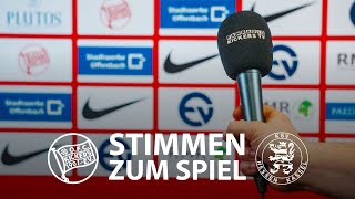 Die Stimmen zum Spiel Kickers Offenbach vs KSV Hessen Kassel [upl. by Eninnaj]