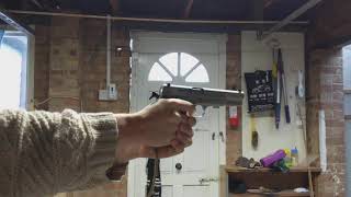 Airsoft  WE Browning HiPower GBB  Slow Motion Firing [upl. by Tigram472]