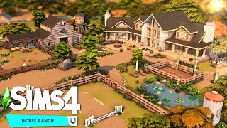 BIG FAMILY RANCH amp FARM  Horse ranch pack  The Sims 4 Speed Build  NO CC [upl. by Avonasac]