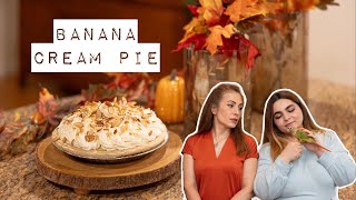 🍂Make the perfect BANANA CREAM PIE this THANKSGIVING in minutes 🍌 [upl. by Llednew265]