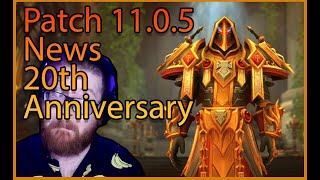 WoW 20th Anniversary News Patch 1105 T2 sets returning [upl. by Aras]