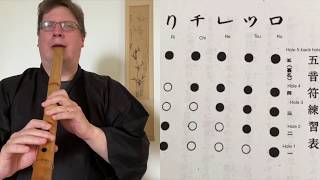 Shakuhachi for Beginners Basic Tones Kinko [upl. by Rubenstein389]