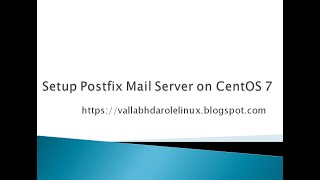 How to Setup Postfix Mail Server on CentOS 7 [upl. by Mathilde]