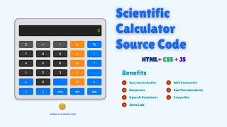 How to Create a Responsive Scientific Calculator Using HTML CSS and JavaScript  Free Source Code [upl. by Gaspar]