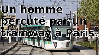 Paris  Un homme dune cinquantaine dannée meurt percuté par un tramway XIIe arrondissement [upl. by Zita421]