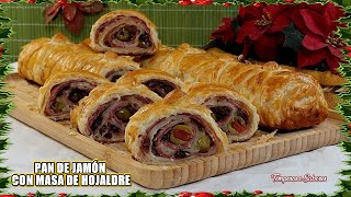 PAN DE JAMÓN CON MASA DE HOJALDRE LO MÁXIMO PARA NAVIDAD Receta Navideña Venezolana para el mundo [upl. by Namqul161]