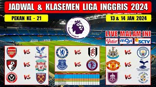 Jadwal Liga Inggris 2024 Pekan Ke 21 Malam Ini  MAN UNITED vs TOTTENHAM  NEWCASTLE vs MAN CITY [upl. by Elime]