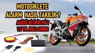 Motosiklete Alarm Nasıl Takılır  Aküyü Bitirir mi [upl. by Genesia617]