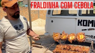 Fraldinha enrolada com cebola e bacon churrasqueada [upl. by Ahcas]