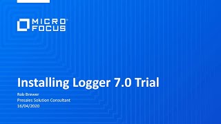 ArcSight Logger  Installing Logger 70 Trial [upl. by Mcadams285]