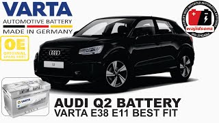 Audi Q2 Battery  Varta Battery Replacement amp Matching REGISTRATION [upl. by Sldney]