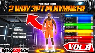 BEST 2 WAY 3PT PLAYMAKER BUILD ON NBA 2K22 RARE BUILD SERIES VOL 8 [upl. by Novihs]