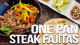 The Best Steak Fajitas  Easy Mexican Food Favorite  SAM THE COOKING GUY 4K [upl. by Deck]