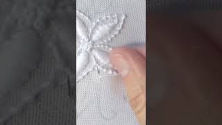 White Work Flower amp Butterfly  easy stitches for beginners [upl. by Atteuqaj]