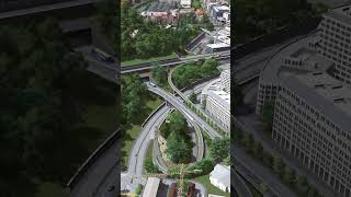 ASMRLike Traffic Flow on satisfyingly shaped Interchange in Cities Skylines shorts [upl. by Senhauser269]