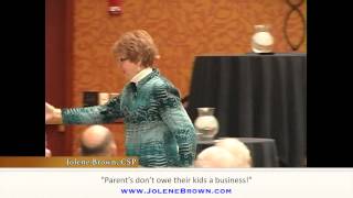 Jolene Brown  Speaker Parents dont owe their kids a business [upl. by Chaddie854]