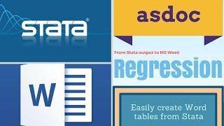 Create publication quality regression tables in Stata with asdoc [upl. by Clothilde654]