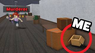 Disguised as a BOX in Murder Mystery 2 Roblox Movie [upl. by Heyra940]