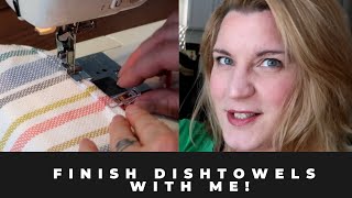 Dish Towels from My Rigid Heddle Loom  How to Finish [upl. by Pearle]