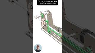 Connecting rod vacuum feeding mechanism cad machine mechanical 3dprinting engineering [upl. by Hgielac]