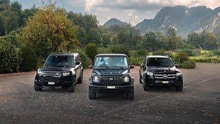 Luxury Car Convoy  Mercedes AMG G63 Land Rover Defender V8 Mercedes Benz GLS  Cinematic [upl. by Kutzer596]