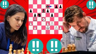 Abnormal chess game 6 Magnus Carlsen vs Divya Deshmukh [upl. by Mauro]