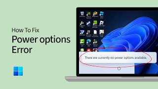 How to Fix Power Options quotThere are currently no power options availablequot Error in Windows 1011 [upl. by Golightly]