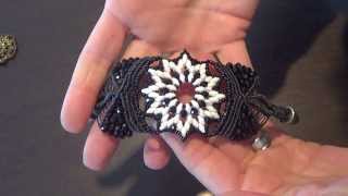 TUTORIAL bracciale con modulo bucaneve e macramè parte 1 [upl. by Milzie492]