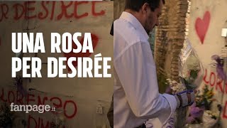 Desirée Mariottini Matteo Salvini torna a San Lorenzo e lascia rosa in ricordo per la ragazza morta [upl. by Valonia]