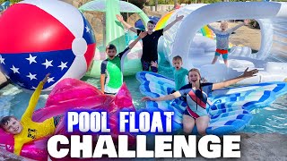 Filling Our ENTIRE Pool With Worlds Largest Floats Challenge [upl. by Dlonra]