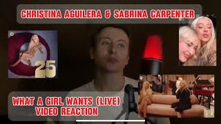 Christina Aguilera Sabrina Carpenter — WHAT A GIRL WANTS live music video FULL reaction [upl. by Elicia]