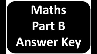 Maths Part B Answer Key maths answer key 2024 class 10 maths part b class 10 2024 [upl. by Brainard]