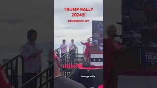 Trump Rally STAR SPANGLED BANNER Nevada [upl. by Assenad280]