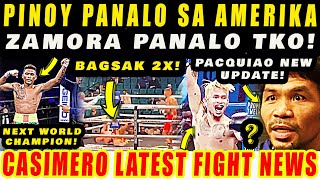 120 PINOY DEMLER ZAMORA PANALO TKO SA AMERIKA WORLD CHAMP NEXT CASIMERO PACQUIAO UPDATE [upl. by Briny]