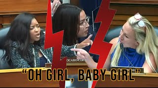 Chaos at US Government Hearing AOC  Oh girl baby girl [upl. by Alejandra]