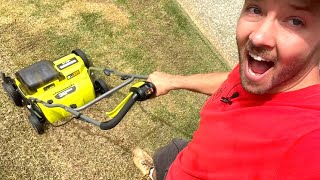 Destroying my lawn with 2 cheap scarifiersdethatchers RYOBI vs DRAPER [upl. by Patterman]