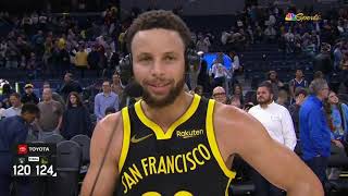 We NEEDED some feel good right now  Steph Curry after Warriors hold off Nets  NBA on ESPN [upl. by Nemra]