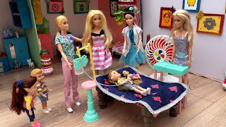 Lilly aur Milly ki kahani part 7 Lilly ko huaa bukhar the barbie task  barbie doll cartoon [upl. by Enimrej]