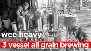 All grain brewing 3 vessel single tier system homebrewing homebrew allgrainbrewing brewingbeer [upl. by Doley]