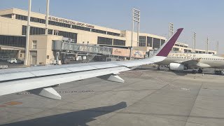 Landing at Dammam Airport Saudi Arabia  King Fahd International Airport Landing  Doha to Dammam [upl. by Etyam]