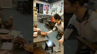 How Realistic Chinese Robot Waiter Enhances Dining Experience in a Chongqing Hotpot Restaurantviral [upl. by Uuge]